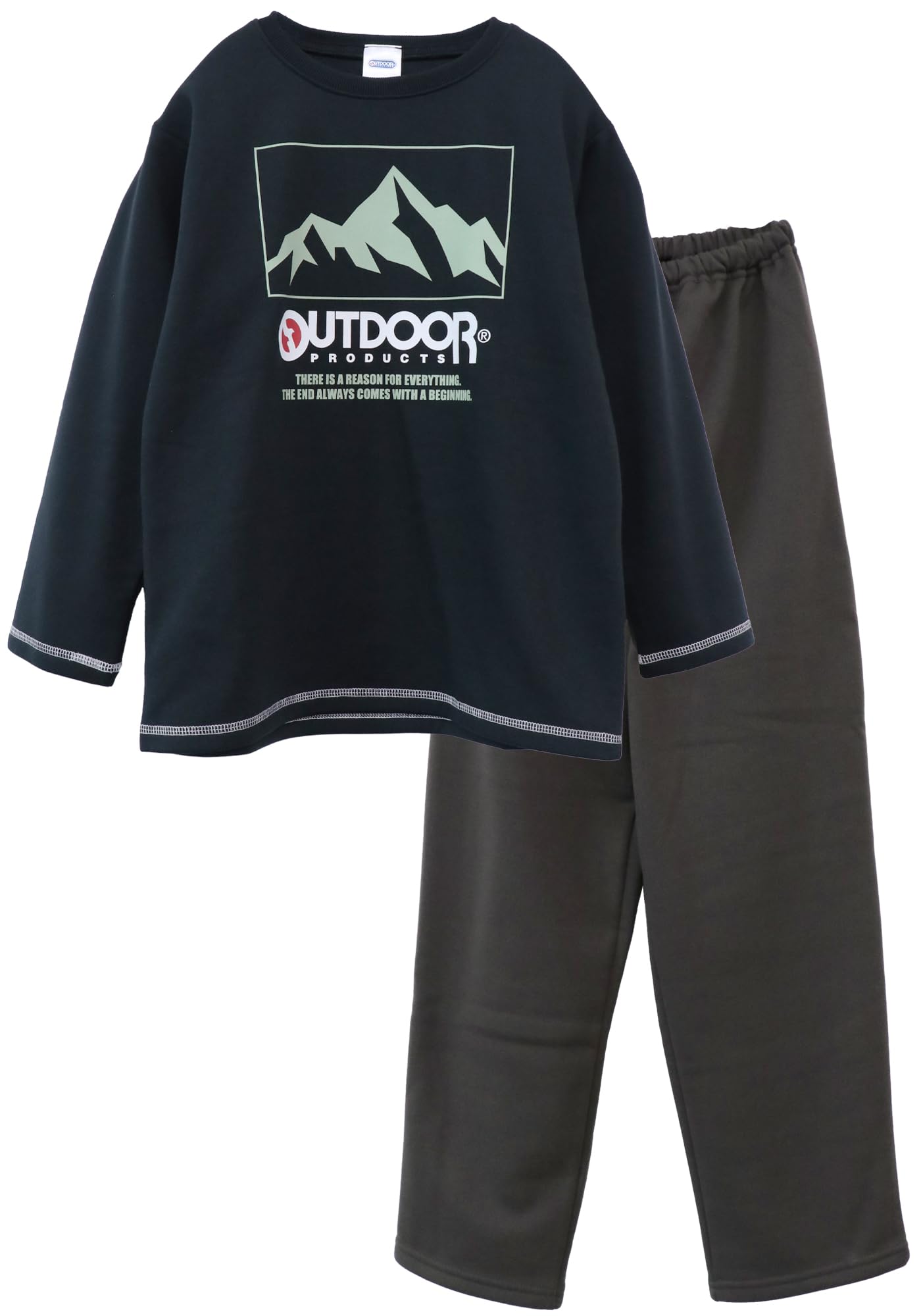 

Kaituck Family Детская пижама с длинным рукавом OUTDOOR PRODUCTS, на махровой флисовой подкладке, зимняя, черная и хаки, размеры 140 см, 150 см и 160 см (150см, Черный)