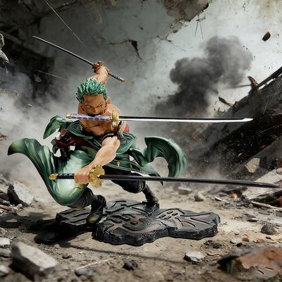 Classics Anime One Piece Anime Figure Three Thousand Worlds Bath Blood Roronoa Zoro Action Model Collection Exquisite Model Gif