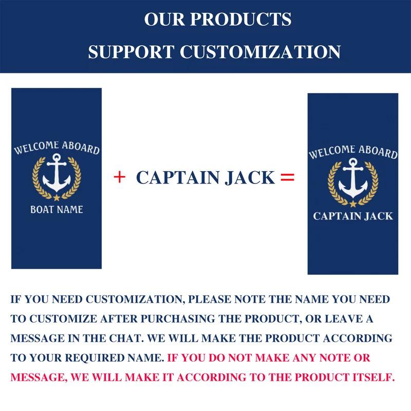VIKAMA Personalized Boat Name Welcome Mat, Non-Slip Bathroom And Door Mat, Ideal For Nautical-Themed Home Decor, Unique Gift