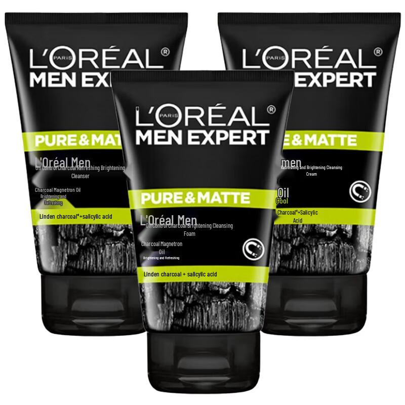 L Oréal Men s Carbon Cool Очищающее средство Тройная упаковка