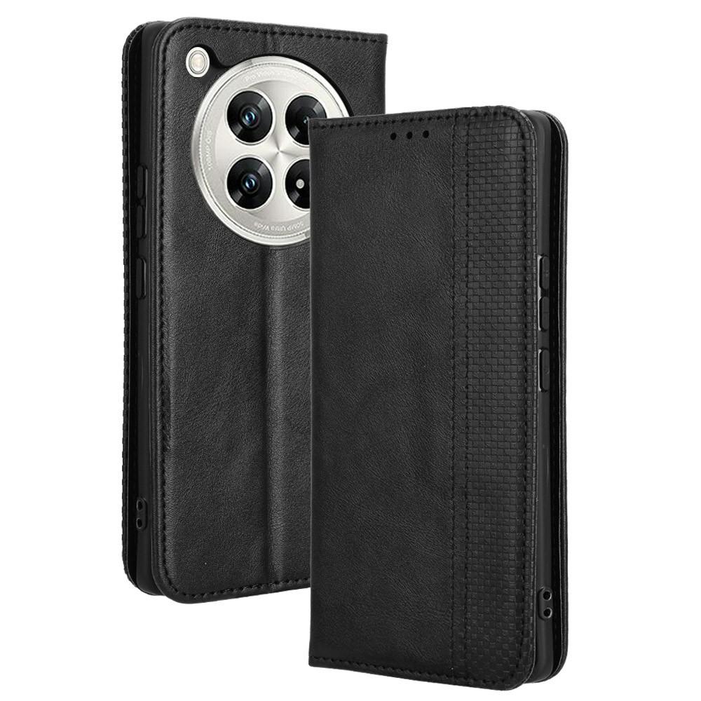 

For Infinix Zero 40 5G X6861 Leather Case Wallet Stand Retro Texture Phone Cover A