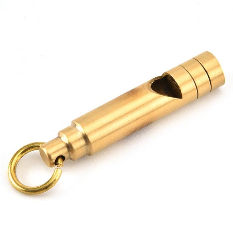 Handgepfiffene Retro-Messingpfeife - Schiedsrichter-, Überlebens- & Schlüsselanhänger für den Außenbereich