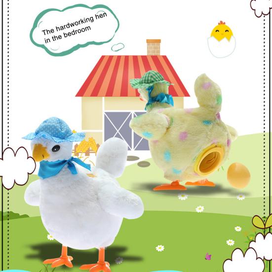 Hen Laying Eggs Toy Vivid Expression Vibrant Color Kids Toy Lays Egg Hen Toy with Music for Kids