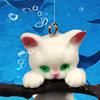 Yousheng 1 Set Fish Tank Decoration Exquisite Mini Cat Statue Ornament with Small Floating Ball Aquarium Accessories