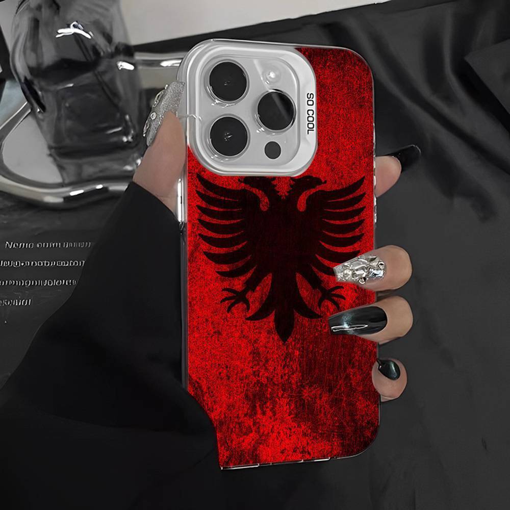

Albania Albanians Flag Phone Case For IPhone 16 15 14 13 12 11 17 Pro MAX Plus Pro Matte Shockproof Cover iPhone 16