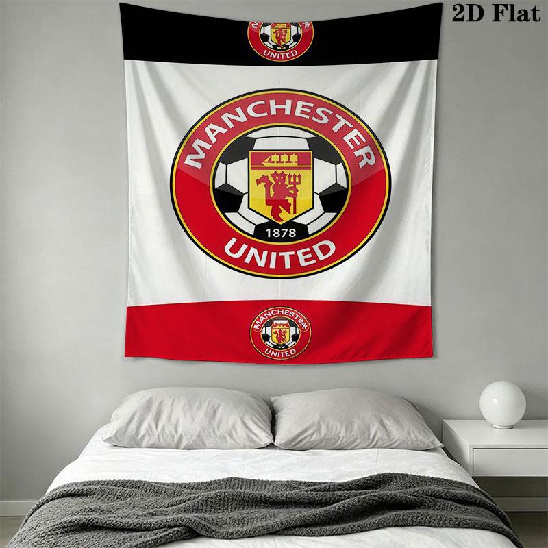Man Utd G Wall Hanging Printed Fabric Blanket Decorative Tapestries for Bedroom Living Room Home Decor