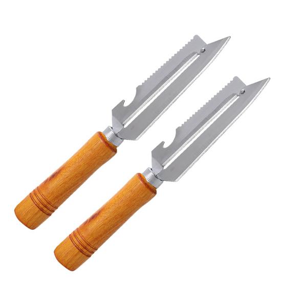 2Pcs Multifunctional Peeler in 2 Steel Fruit 1 Stainless Vegetable Peeler
