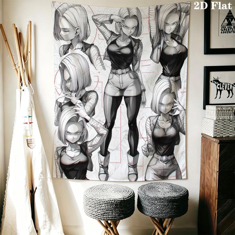 Son Goku Wall Tapestry Aesthetic Wall Hanging Printed Fabric Blanket Decorative Tapestries For Bedroom Living Room Home Decor