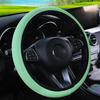 Leather Three-dimensional Embossing, Comfortable and Soft, Car Interior, No Inner Ring Steering Wheel Cover
