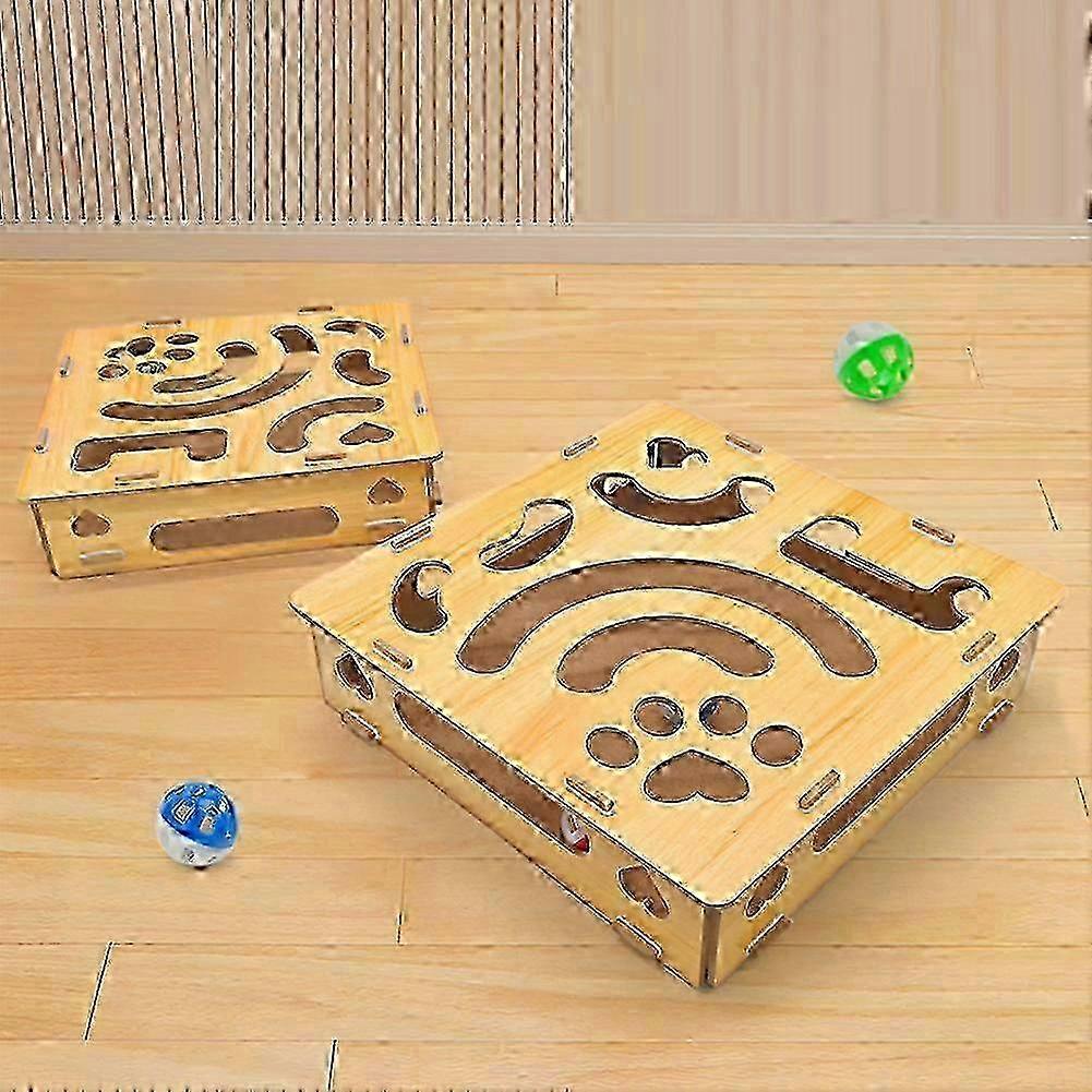 Cat Nail File Enrichment Box Sturdy Safe Construction for Small Medium Large Cats