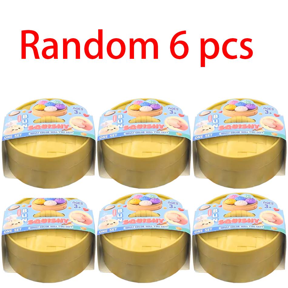 Colorful Simulated Dumpling Squishy Relaxing Relieve Anxiety Antistress Enhance Happiness Reusable Rebound Squeeze Reliever Toy
