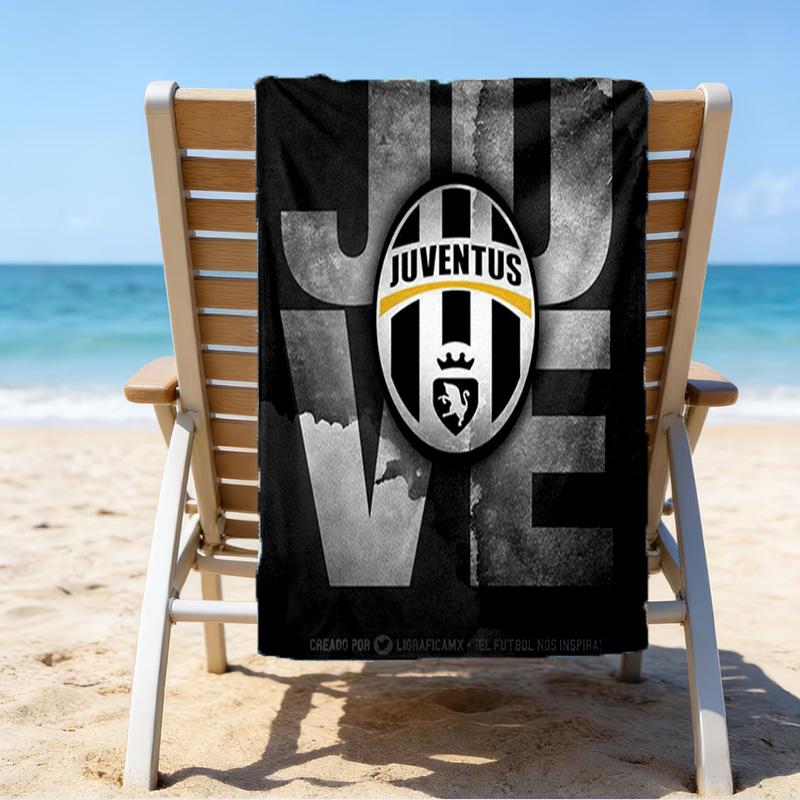 Fußball Fußballwappen Aufgedrucktes Strandtuch, Superweiche Mikrofaser, Perfektes Geschenk Geburtstag, für Pool, Strand, Reisen, für Familie und Freunde