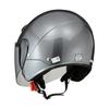 LEAD SERIO Motorcycle Size LL Semi-Jet RE-351 Helmet, Gunmetal, (Under 61-62cm)