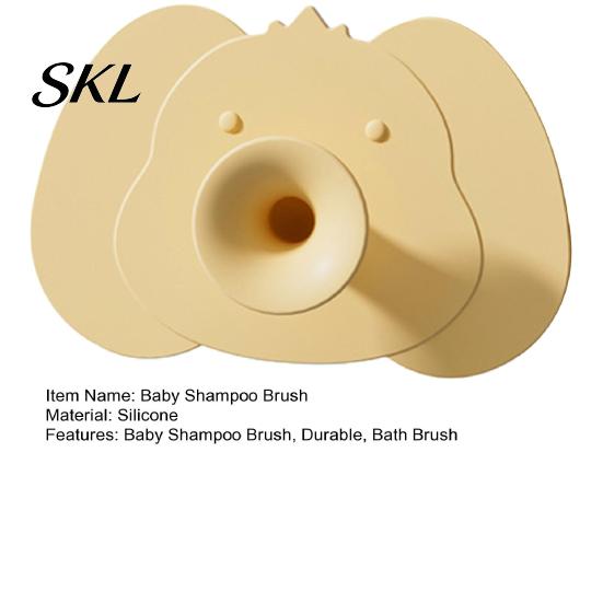 Baby Shampoo Brush Brush, Soft Silicone Scalp Scrubber, Non-slip One-handed Hair Bath Tool, Gentle Bathing for Newborn Easy Grip Massager