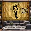 Bendy and the Ink Machine Personalized Tapestry Support Custom Name, Wall Art Home Decoration