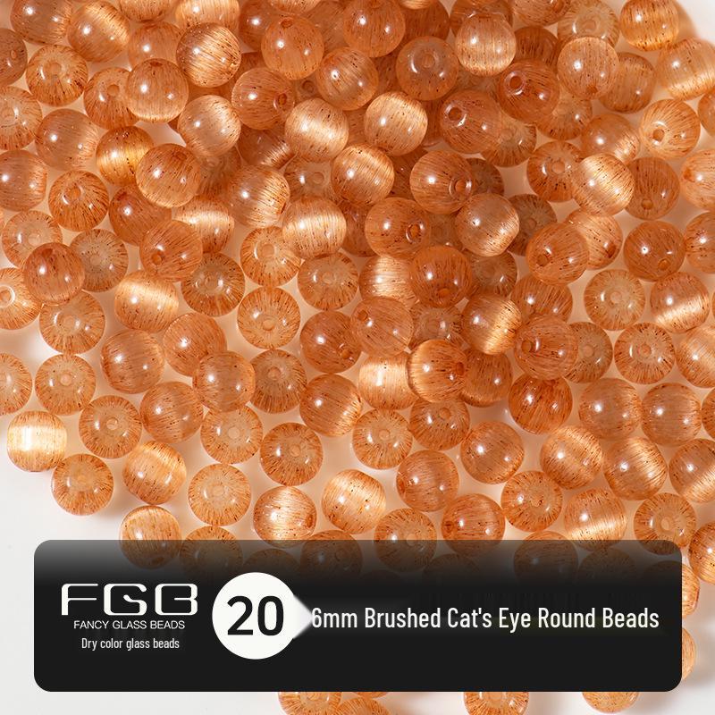 6mm Frosted Cat's Eye Glass Seed Beads for Handmade DIY Bracelets and Accessories