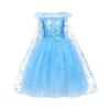 Elsa Princess Dress for Girls - Frozen-Inspired Summer Gown with Gauze Skirt & Cape, Festival Formal Dress with Accessories