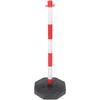 Traffic Delineator Post with Wheels 23.4 Inch High Elastic Warning Column for Garage Parking Safety Vehicle Collision Cushion and Car Stop Indicator