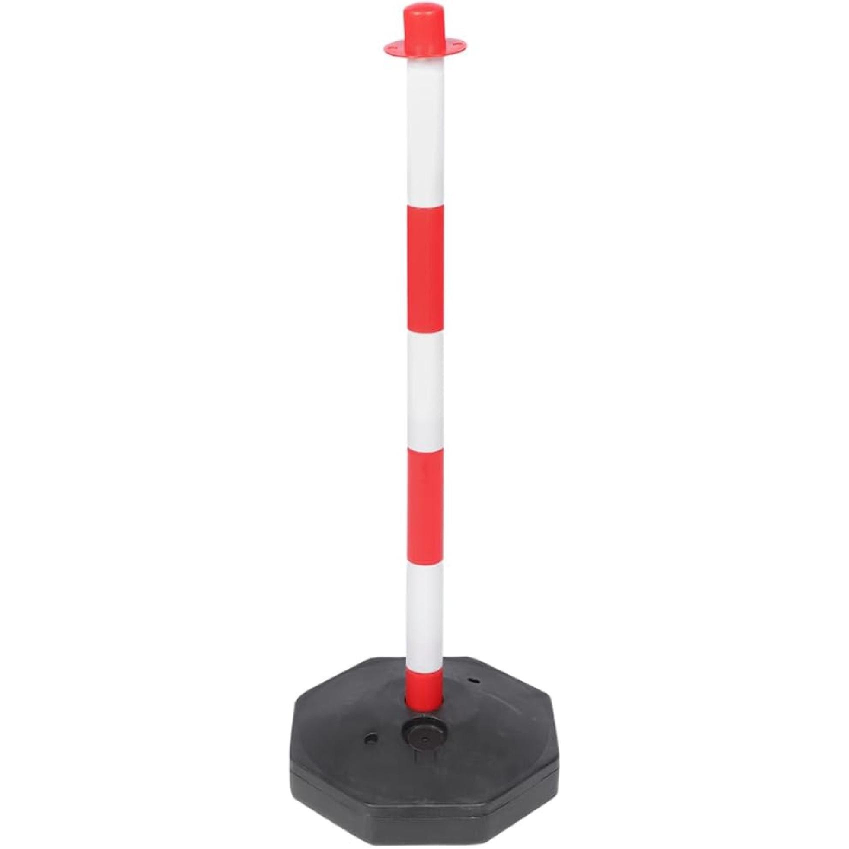 

Traffic Delineator Post with Wheels 23.4 Inch High Elastic Warning Column for Garage Parking Safety Vehicle Collision Cushion and Car Stop Indicator