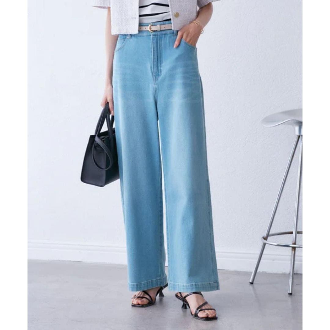 Rope Picnic [Waist Revolution Denim] Waist Shape Denim Wide Pants