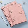 A5/B5 Detachable Metal Clip Loose Leaf Retro Notebook 100 Sheets/Book PU Hardcover Writing Diary Office Conference Study CS-021