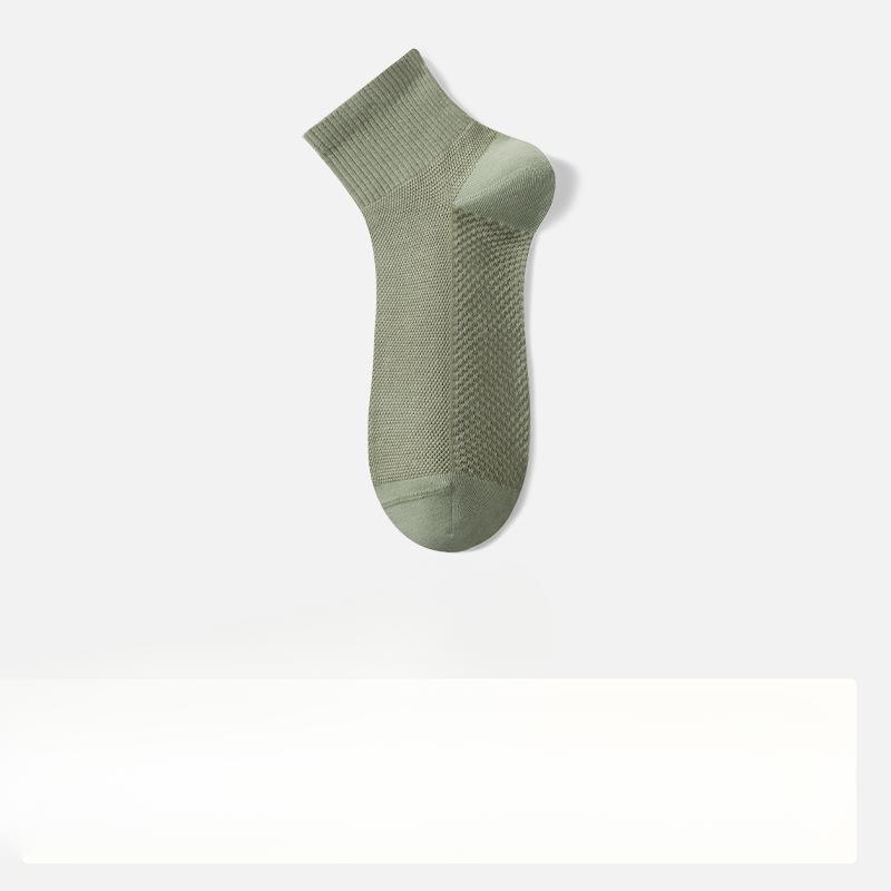 Men's Summer Thin Cotton Mesh Deodorant Mid Tube Socks