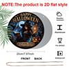 Happy Halloween Witching Hour Witch Crow Pumpkin Metal Wall Art 7.87x7.87 / 11.81x11.81 Inch Round Aluminum Sign for Home Garden Halloween Wall Decor