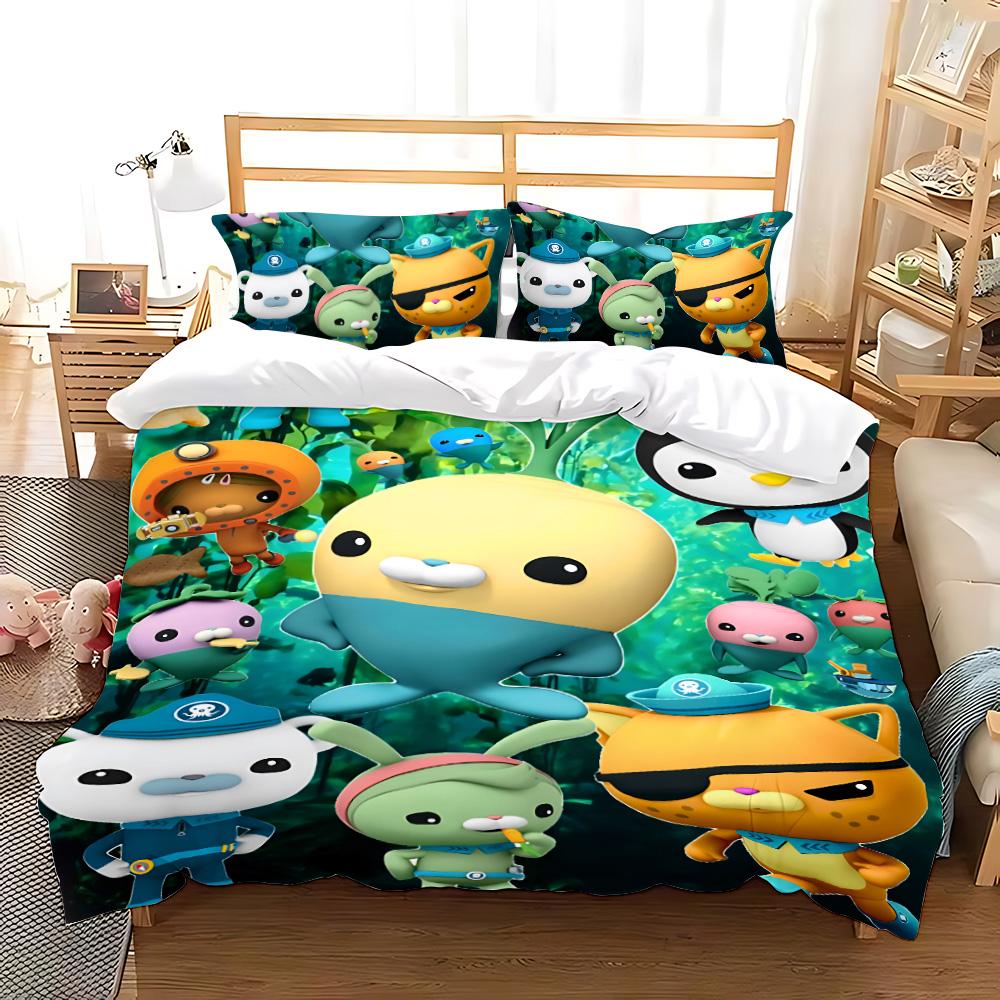 Duvet The Octonauts cartoon Pillowcase Bedding Set Adult Boy Girl Bedroom Decoration Children Gift Single Double Large Size