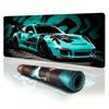 Stylish light blue Supercar mouse pad non-slip stitched edges Durable and comfortable gaming office desk mat desktop accessories