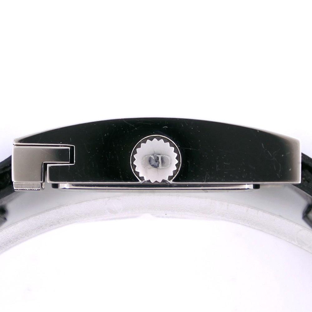 Dior Maris Watches D78-109 Silver-/black blackDial Stainless Steel/leather Quartz Analog Display Women Used