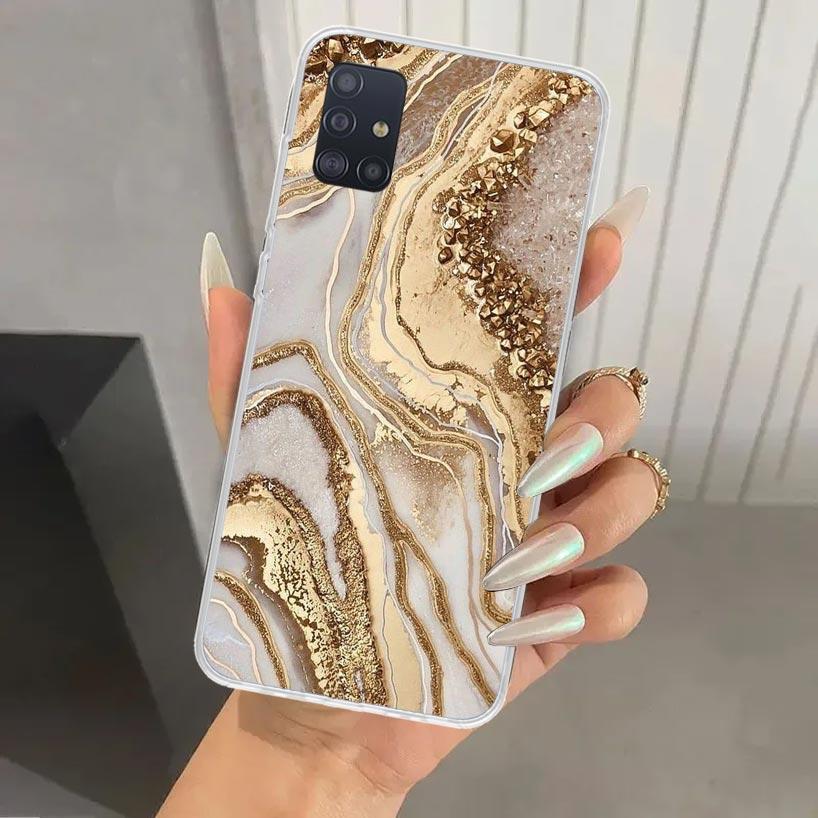 

Fashion Gold Pink Geometric Marble Phone Case for Samsung Galaxy A52 A32 A22 A12 A02S A50S A30S A10S Note 20 Ultra 10 Plus S10 A Samsung Note 20Ultra