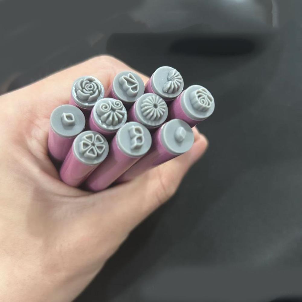 6/10/15pcs Floral Butterfly Pattern Nail Graffiti Pen Stamping Plate Nail Brush Stamp Pen  New Year