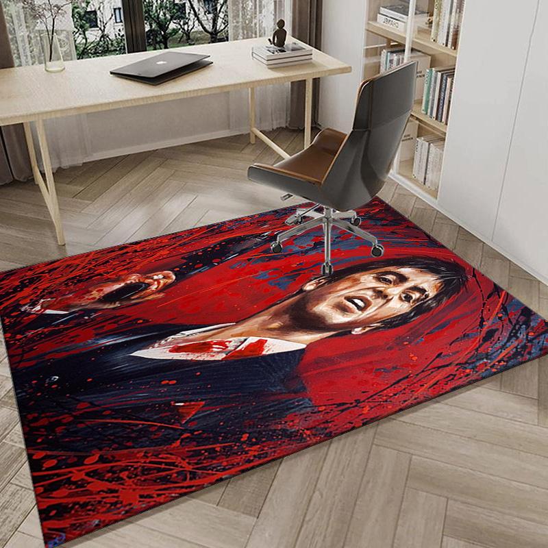 Scarface: Urban Art Carpet, Chair Rug,Rug for Office Bedroom living rooms, Doormat decor Fan Gift Christmas Gift