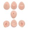 Body Piercing Practice Model Simulation Silicone Ear Eye Nose Mouth Tongue and Belly Button Model for Novice Piercer