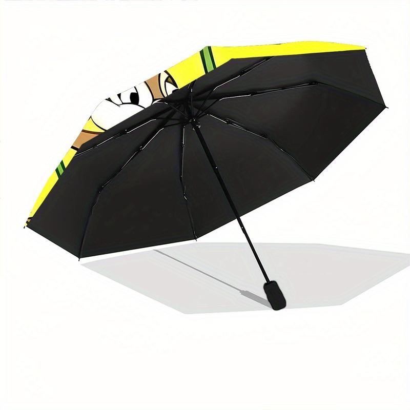 Chip & Dale on the Swing Durable Cartoon Folding Umbrella, Portable 3-Fold Compact Umbrella for Men and Women, Suitable for Travel or Daily