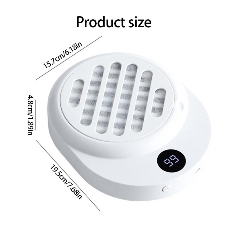 Rechargeable Nail Drill Dust Collector Strong Suction Force Quiet Technology For Nail Artists And DIY Enthusiasts