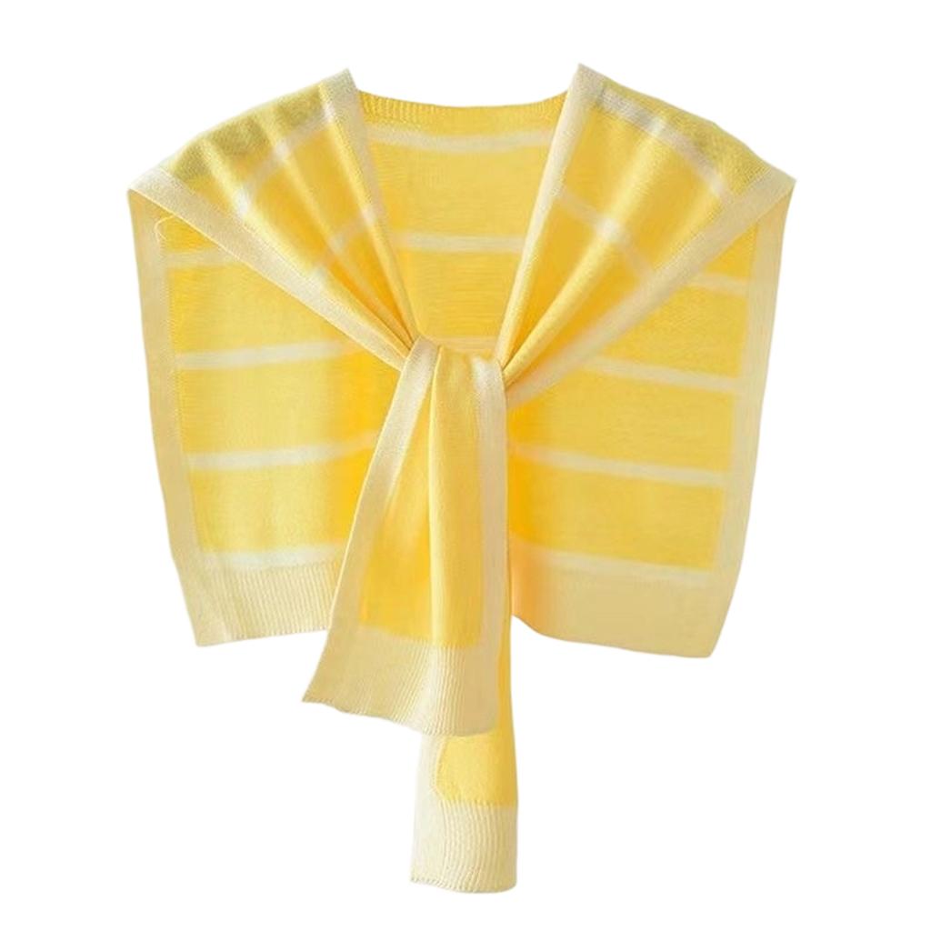 Knit Shawl Striped Fashion Trendy Chic Ladies Shoulder Wrap Stylish Black White Pattern Versatile Outerwear Elegant Accessory