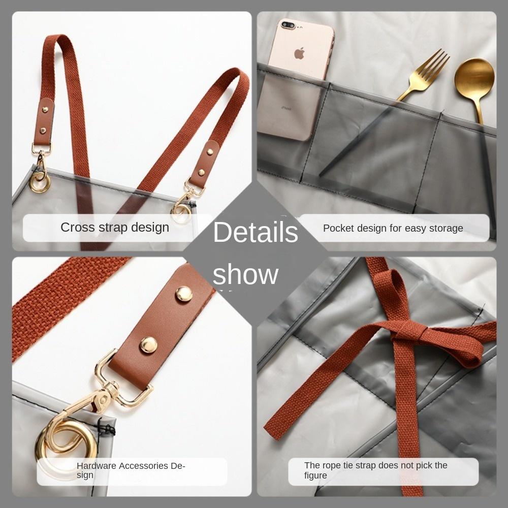 Transparente Kochschürzen Wasserdichte Malerschürze Modische Haushaltsschürze für Erwachsene