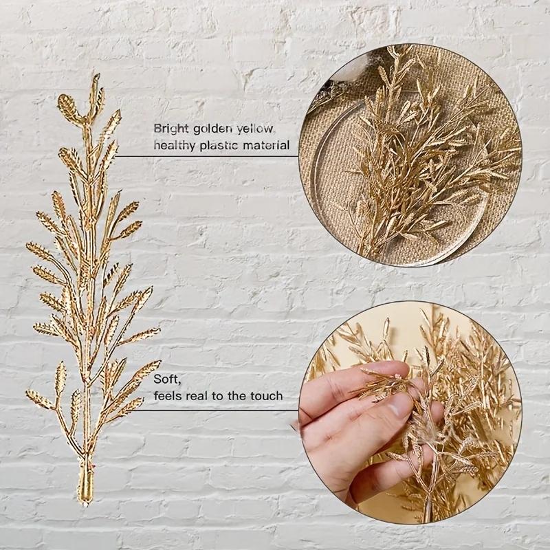Simulované zlaté větve stromů Plovoucí svíčky Středová výplň Svatební Banket Dekorace Plastové květiny