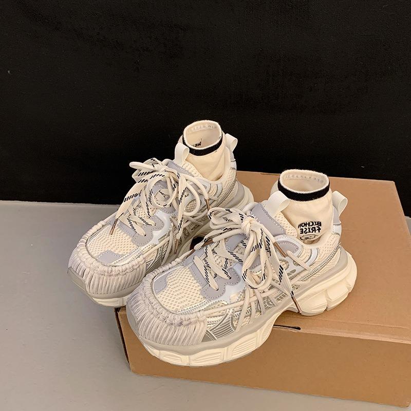 Buty typu "daddy shoes" damskie jesienne nowe modne stylowe fajne retro oddychające antypoślizgowe codzienne sneakersy