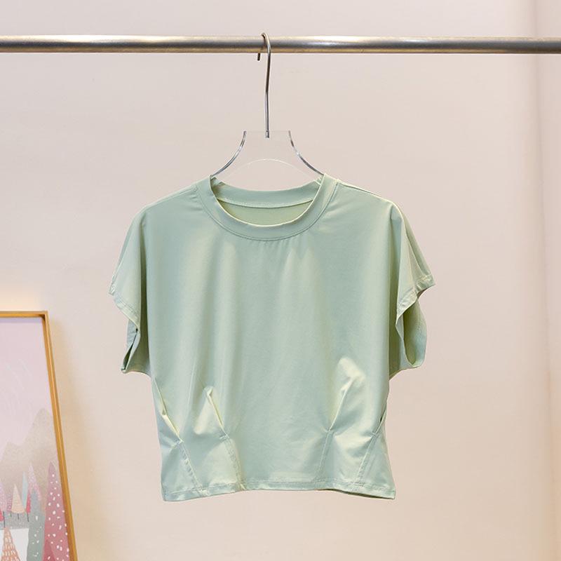 Women's Quick-Dry Summer Yoga Set: Lightweight, Breathable, Anti-Exposure Two-Piece with Short Sleeves and Shorts for Fitness and Running