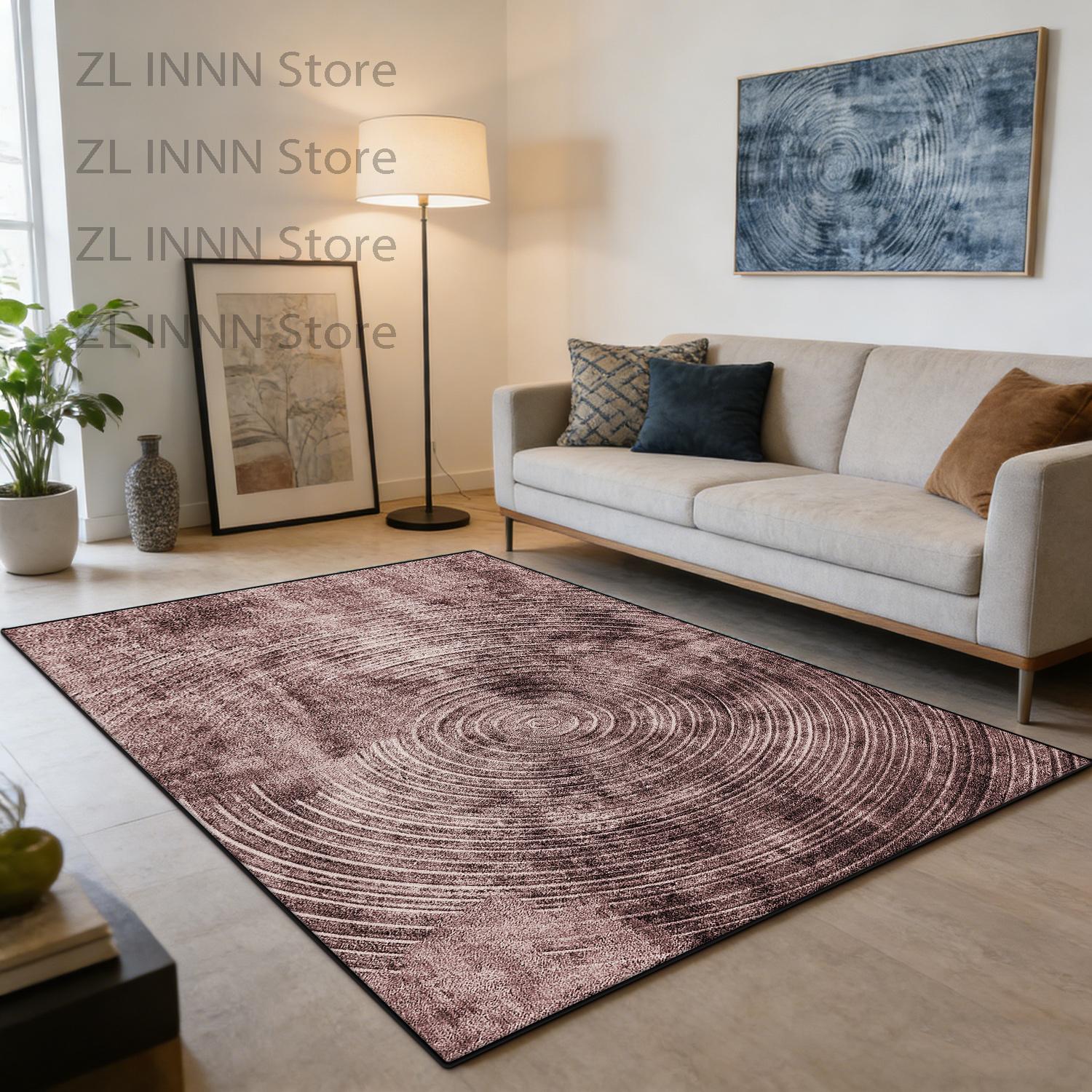 

Modern Minimalism Style Living Room Carpet Ripple Design Lounge Coffee Tabls Washable Rug Decoration Home Foldable Soft Foot Mat 60x90cm