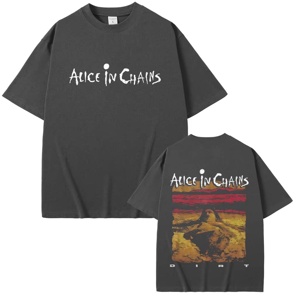 Rock Band Alice In Chains Dirt T-shirt Summer Men Women Clothing Gothic Punk T Shirts Unisex Vintage Casual New Cotton T-shirt