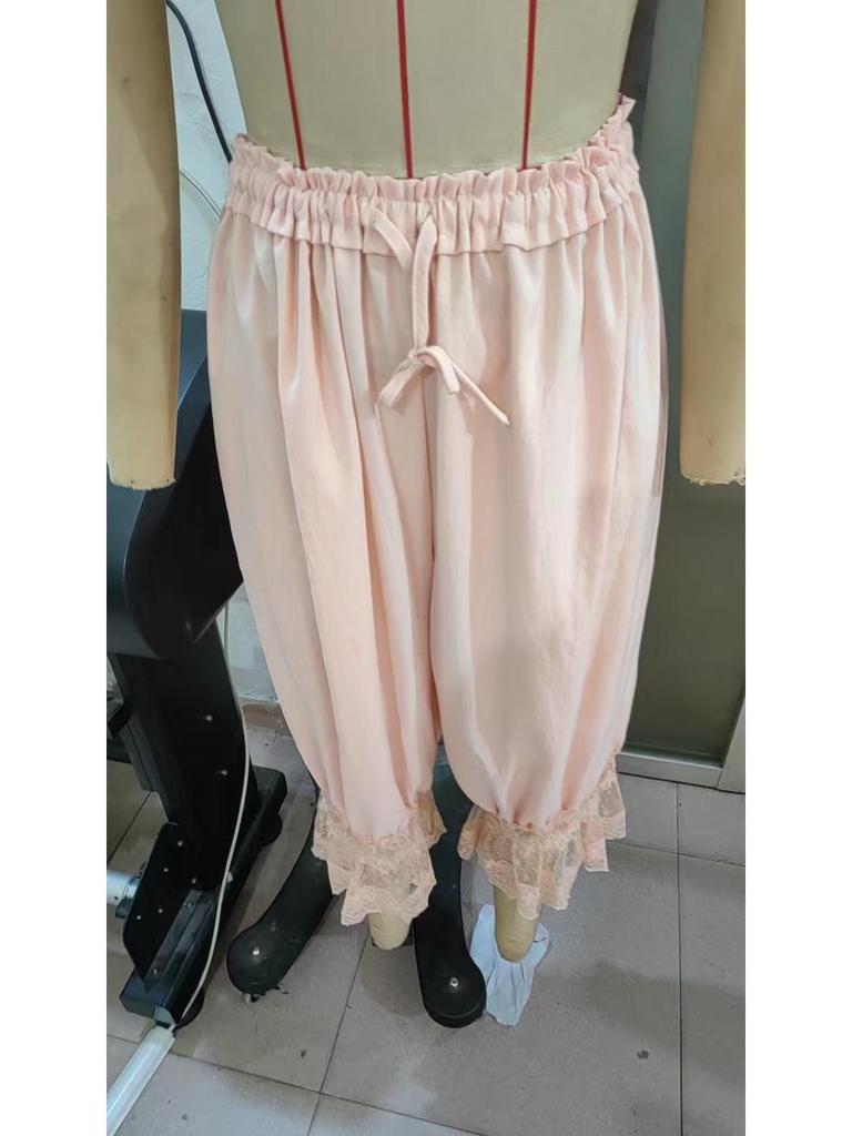 2026 European Spring Women's Lace Tie-up Pajama Shorts – Comfortable & Skin-friendly
