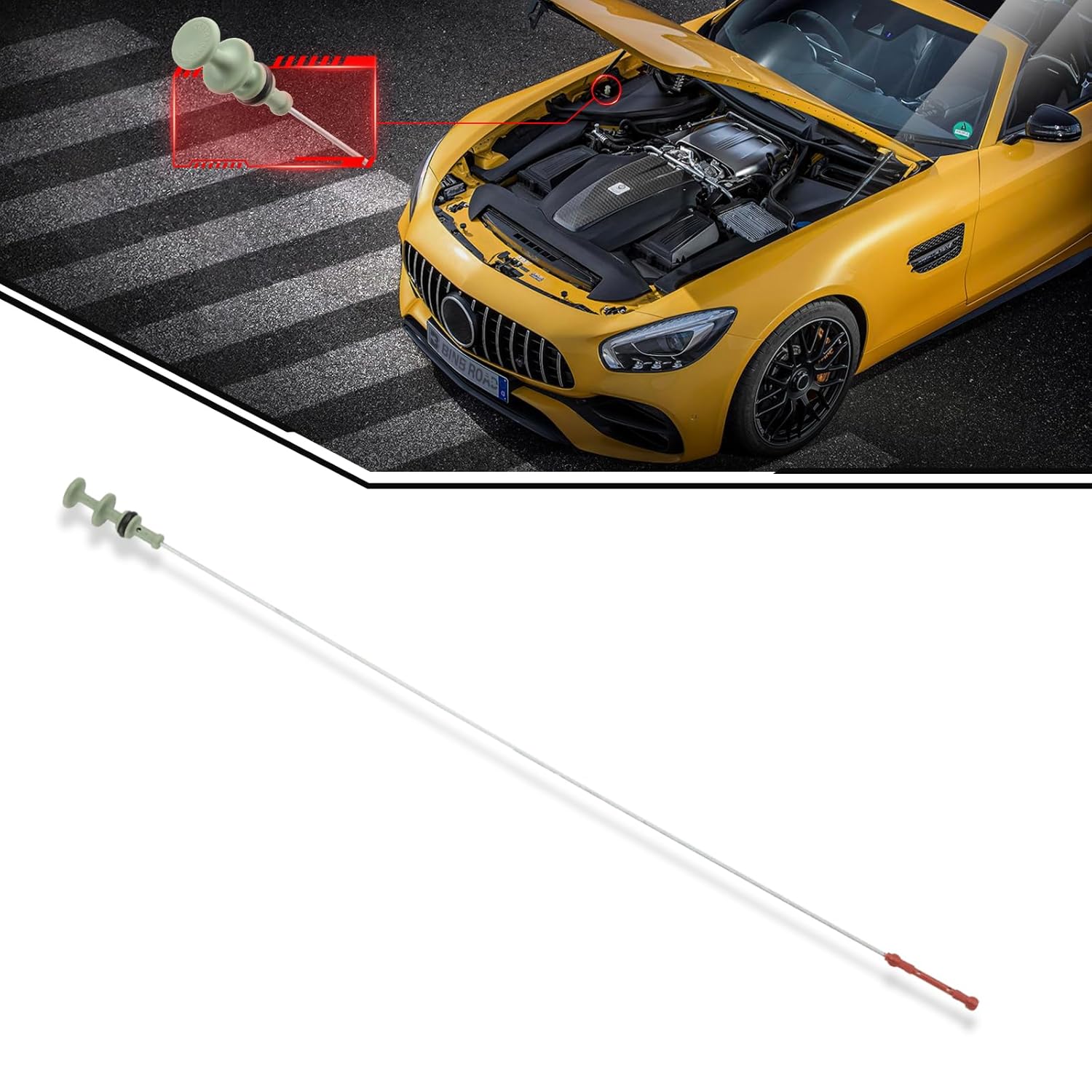 Engine Oil Fluid Dipstick 2760101872 Compatible with Mercedes-Benz C300 C350 E350 E400 GLK350