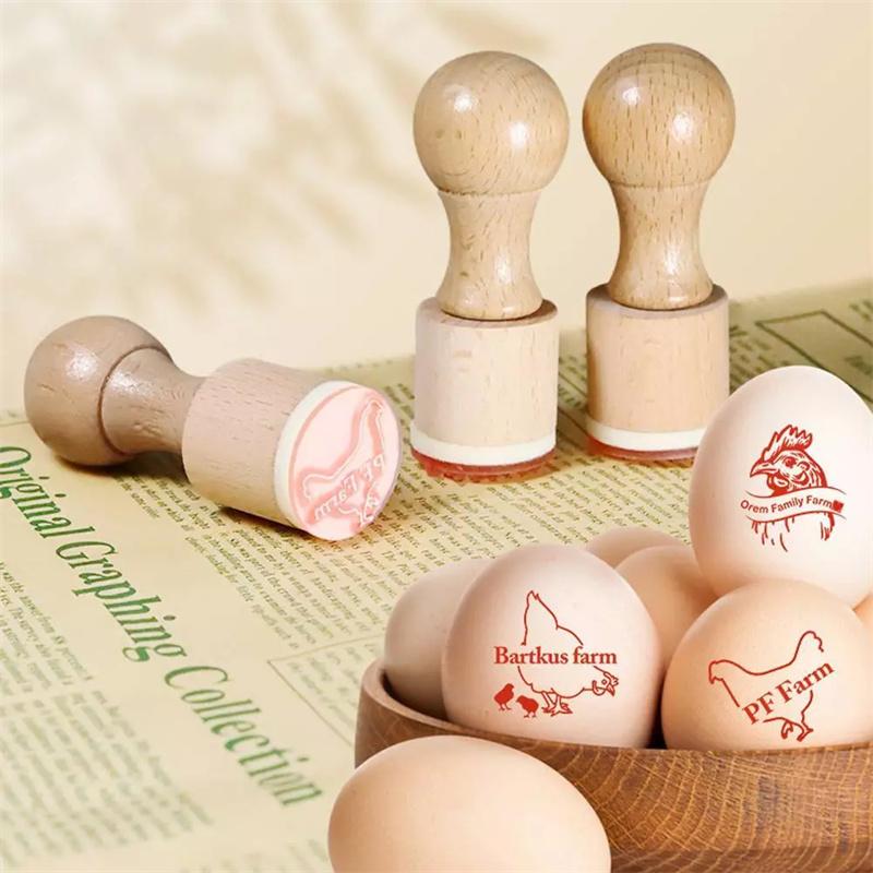 Round Plastic Egg Stamp Set For Personalized Farm Fresh Eggs For Crafters & Bakers Perfect Gift For Easter & Holidays