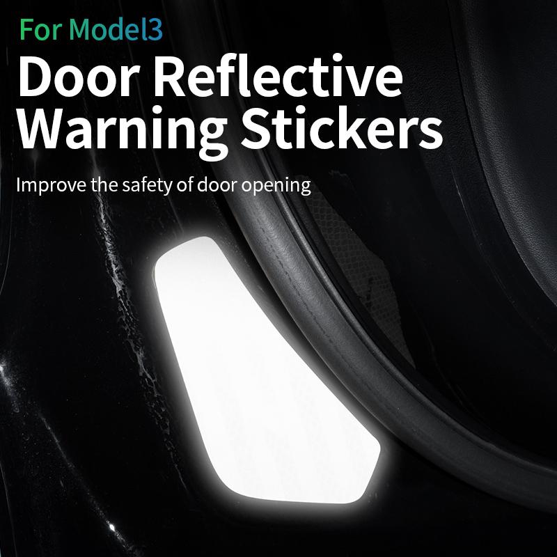 For Tesla Model 3/model Y Car Door Reflective Sticker Night Safety Reflective Stickers Car Interior