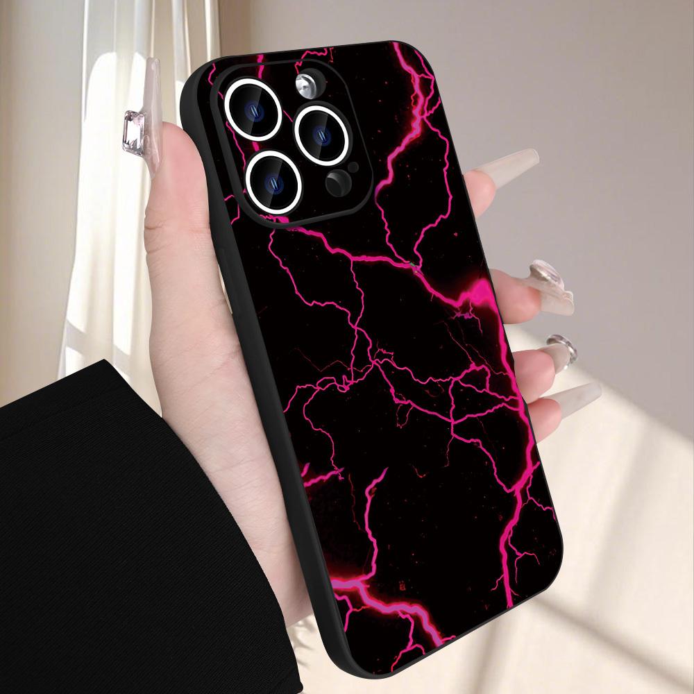 Pink Black lightning Phone Case For Samsung Galaxy S26 ULTRA S25 S24 S23 S22 S21 S20 Ultra Plus FE S10 Note 20 10 9 Plus Cover