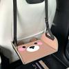 Portable Adjustable Car Rear Seat Foot Hamk Cartoon Bear Hanging Footrest for Travel, Office  Car Interior Comfort Supplies