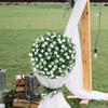 Künstliche Blumenbälle Grasball Grüne Pflanze Kunstrasen Landschaftsgestaltung Baum Schuppendach Hausgarten Hochzeit Deckenhänge-Dekoration